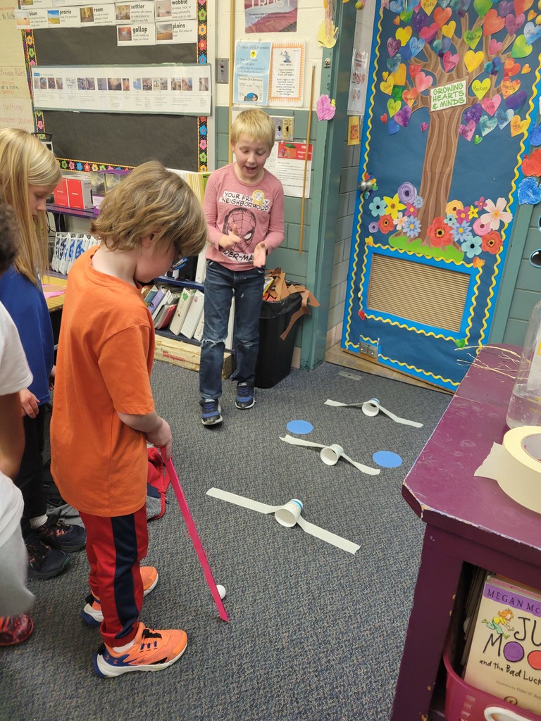 Broadway Elementary second graders learned about force and motion and designed a putt putt course.