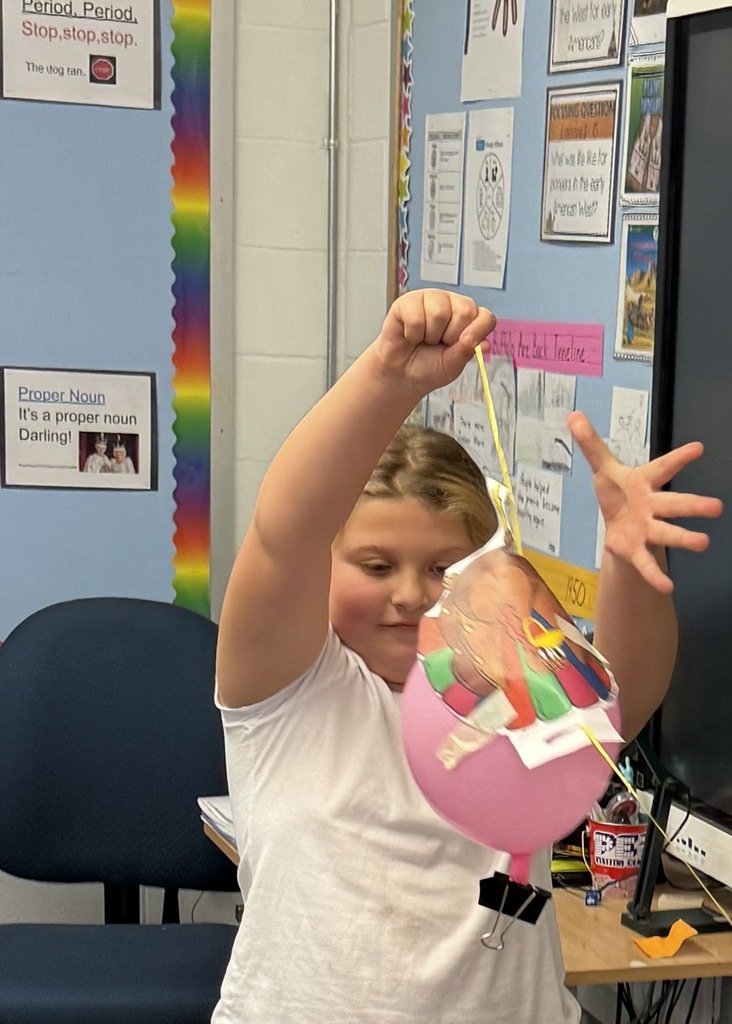 Broadway Elementary students learn about force and pull and then create turkey transports.  