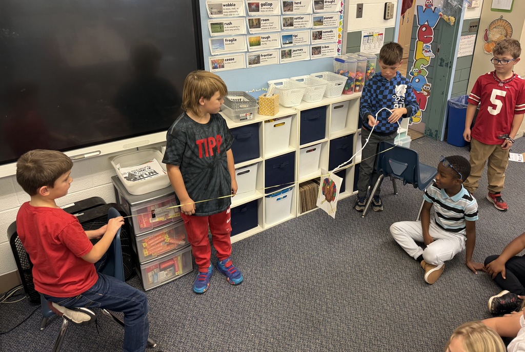 Broadway Elementary students learn about force and pull and then create turkey transports.  