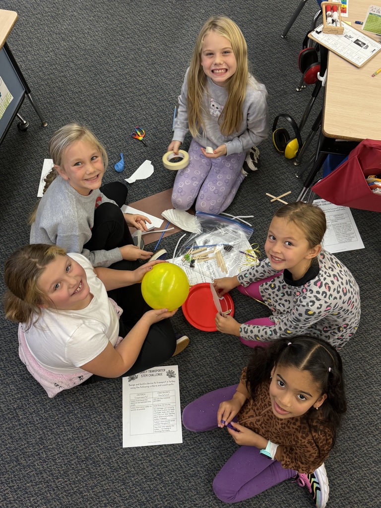 Broadway Elementary students learn about force and pull and then create turkey transports.  