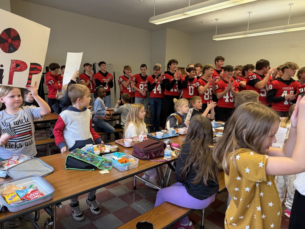 Broadway students offer their support to the Red Devils.
