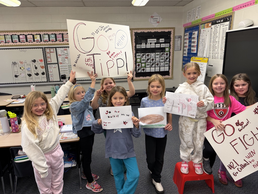 Broadway students offer their support to the Red Devils.