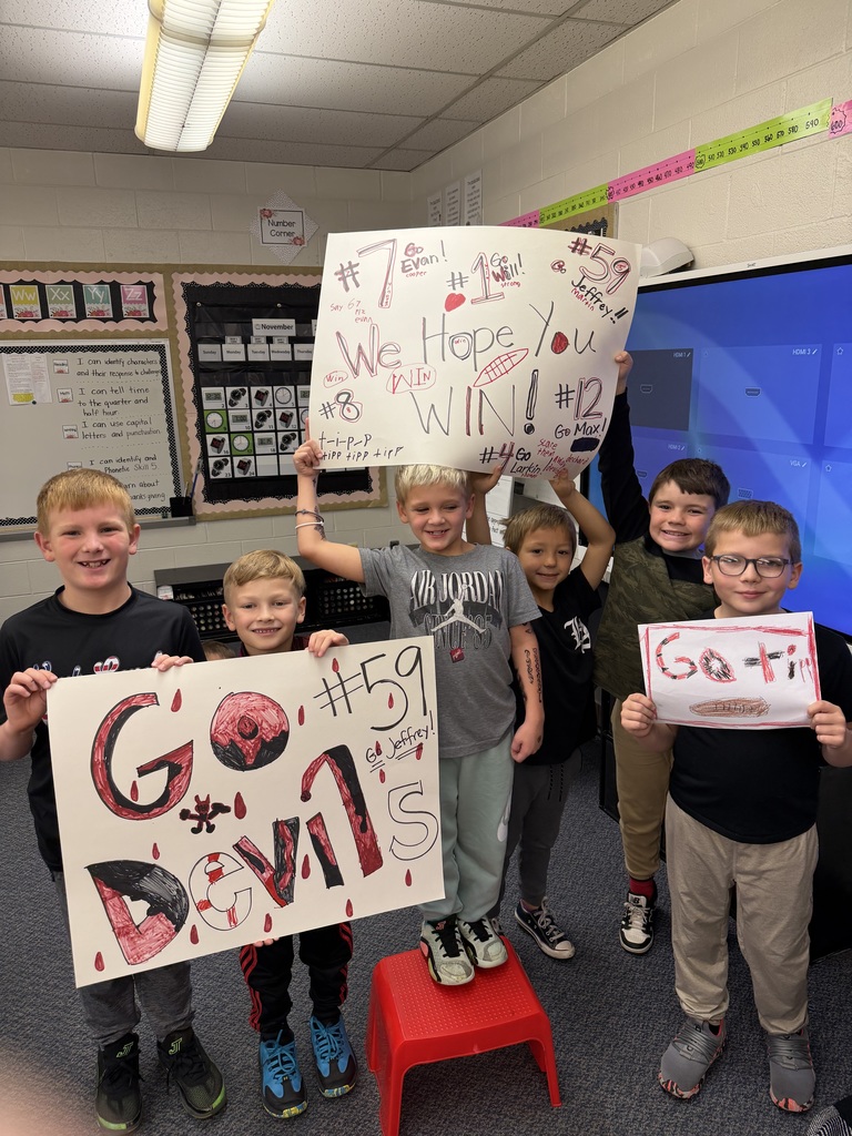 Broadway students offer their support to the Red Devils.