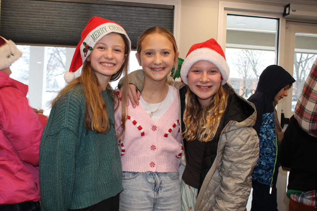 L.T. Ball 5th graders sing some holiday music for members of the Tipp Senior Center.  