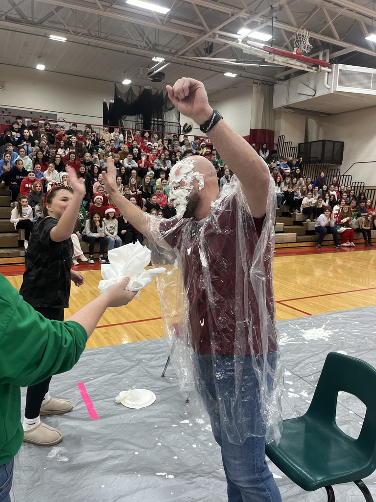 Tippecanoe Middle School Pie in the Face PBIS reward.