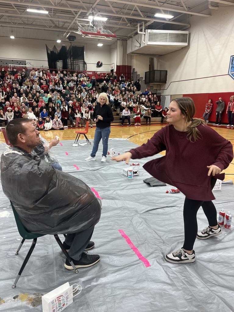 Tippecanoe Middle School Pie in the Face PBIS reward.
