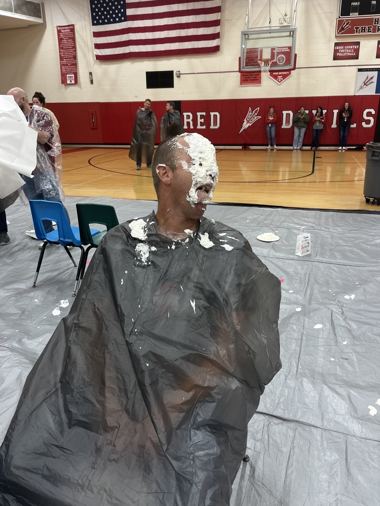 Tippecanoe Middle School Pie in the Face PBIS reward.
