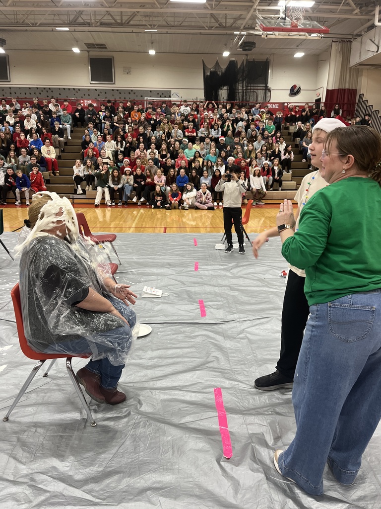 Tippecanoe Middle School Pie in the Face PBIS reward.