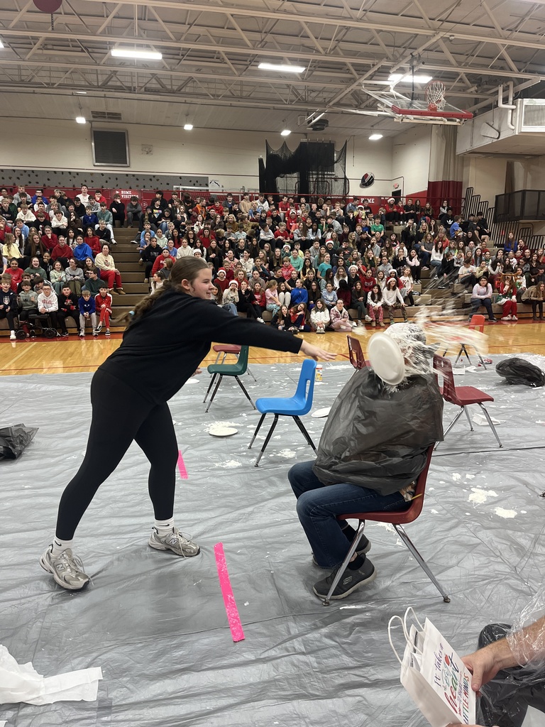 Tippecanoe Middle School Pie in the Face PBIS reward.