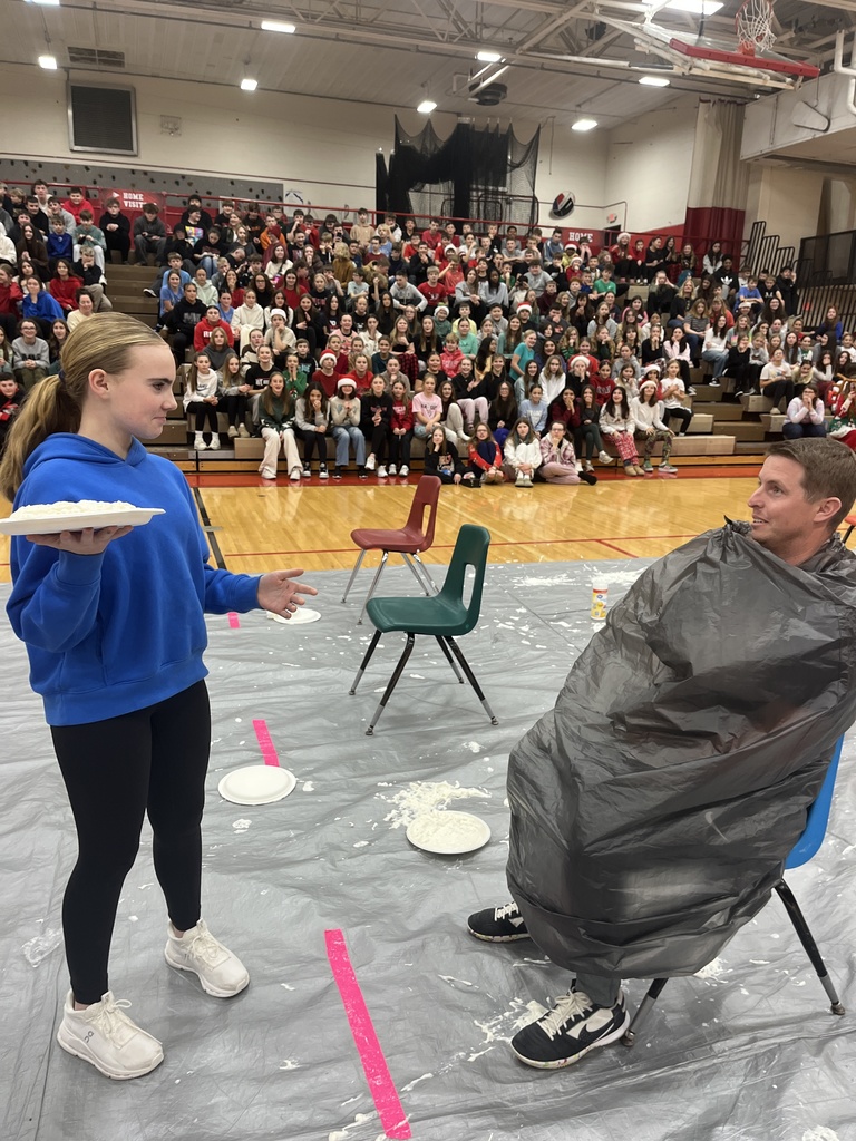 Tippecanoe Middle School Pie in the Face PBIS reward.