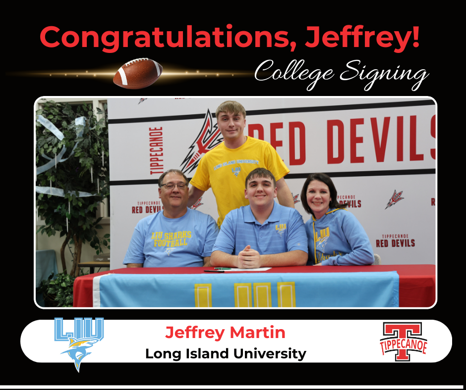 College Signing for Jeffrey Martin.