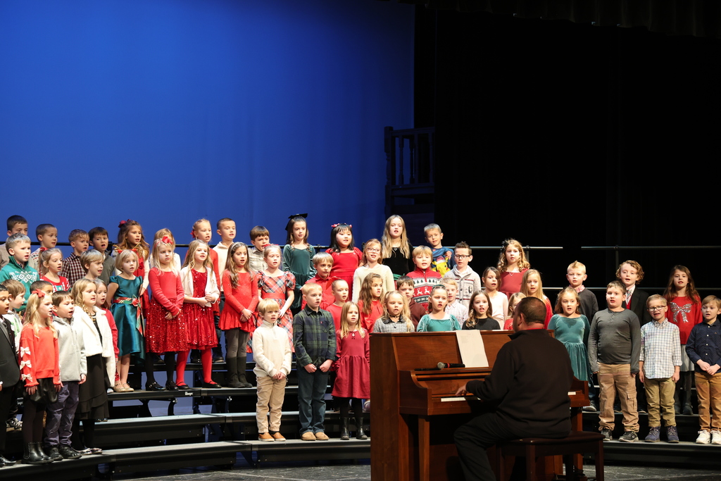 Broadway Elementary students show their holiday spirit at their concert.