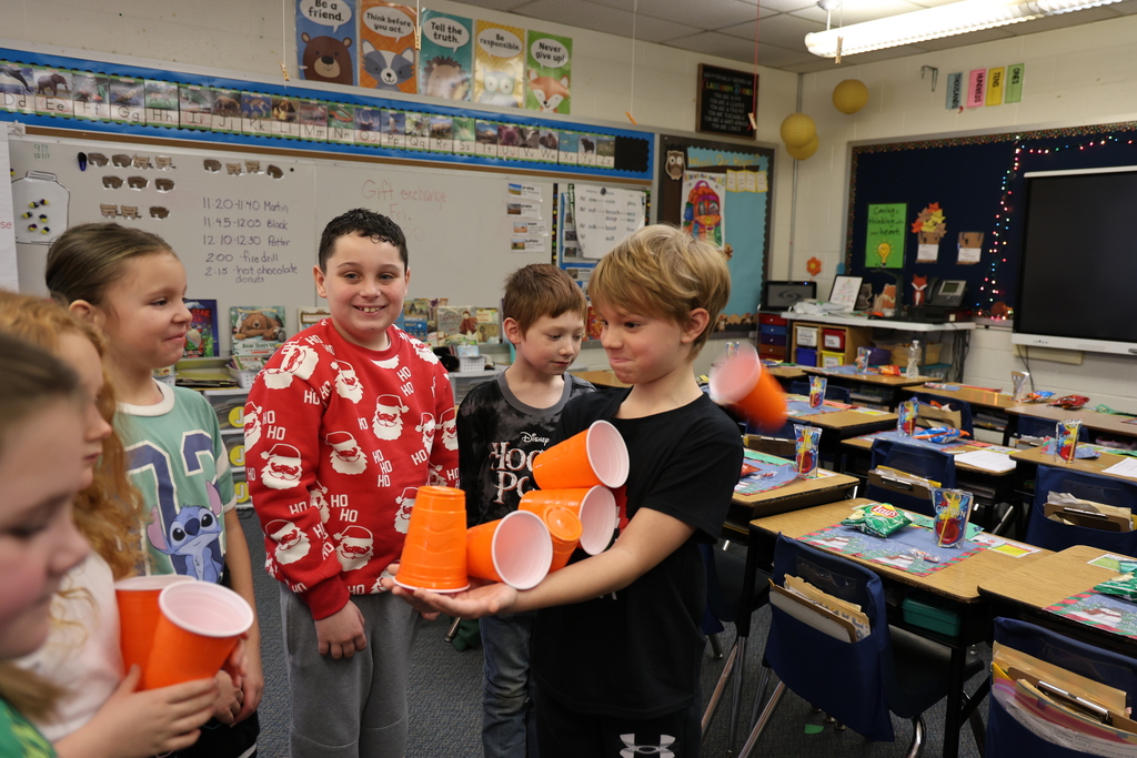 Broadway students enjoy their holiday parties.