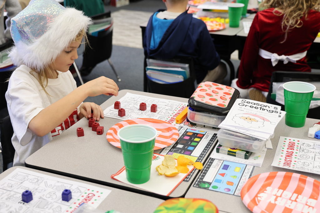 Broadway students enjoy their holiday parties.