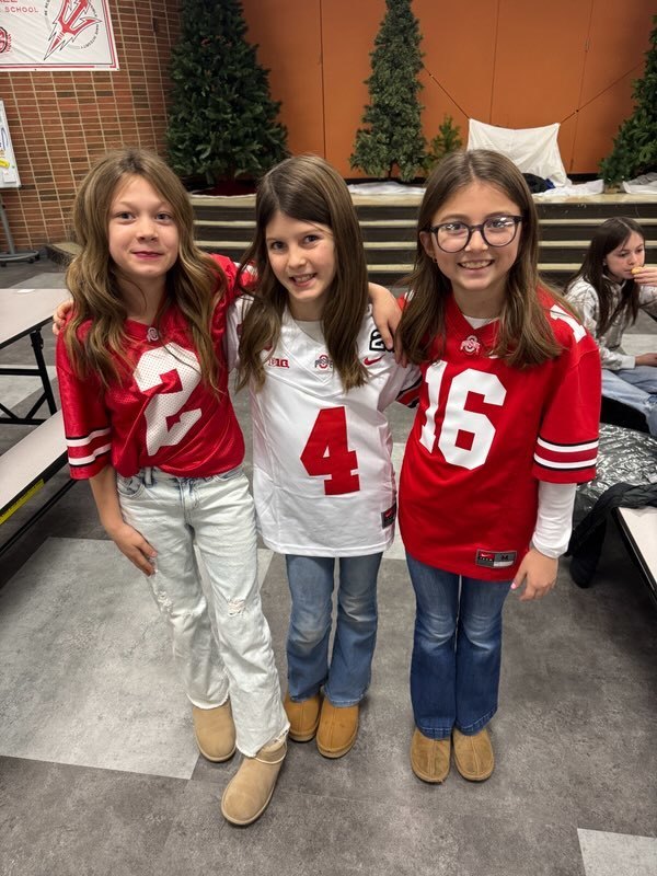 L.T. Ball students are all smiles in their matching outfits on Twins Day.