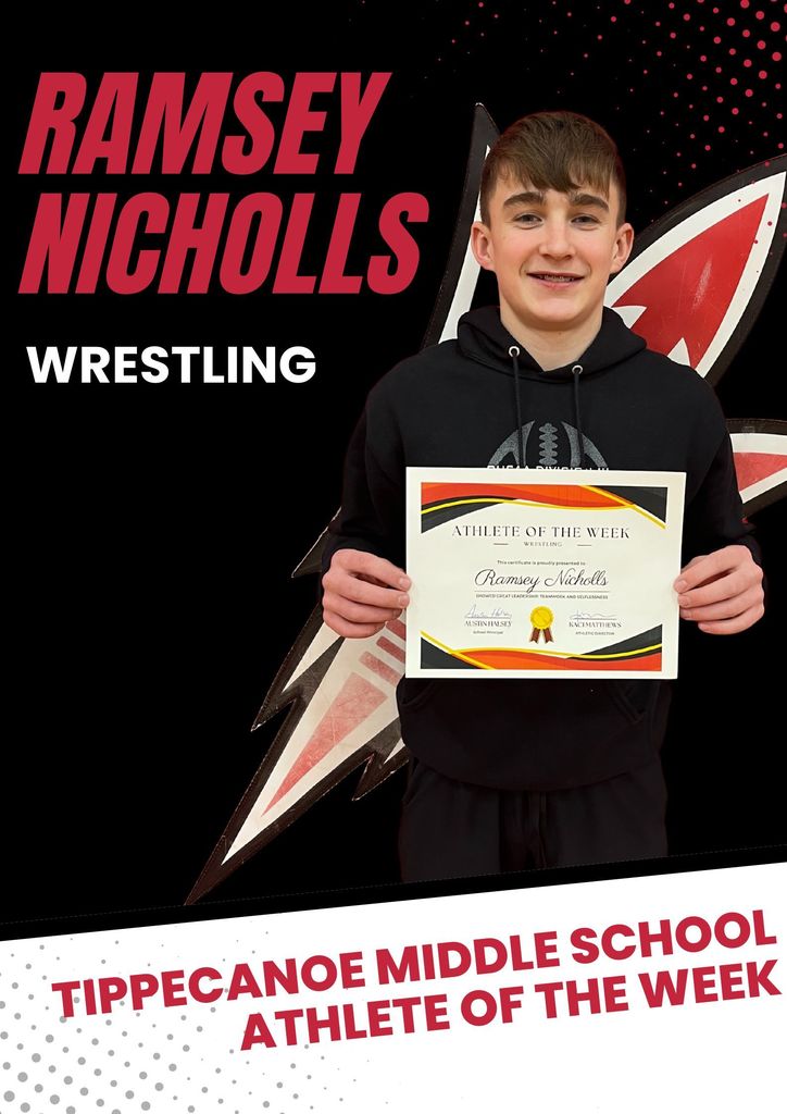 Tippecanoe Middle School Athlete of the Week.