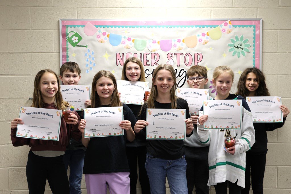 L.T. Ball third graders who are Growth Students of the Month.  