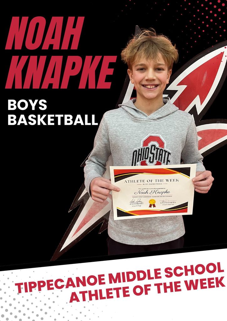 Tippecanoe Middle School Athlete of the Week, Noah Knapke.
