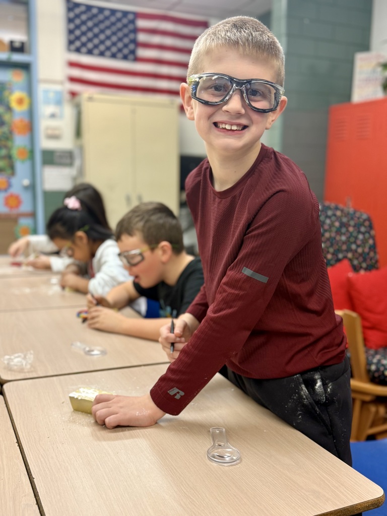 Broadway Elementary students in Jessica Martin's class dig for gold.