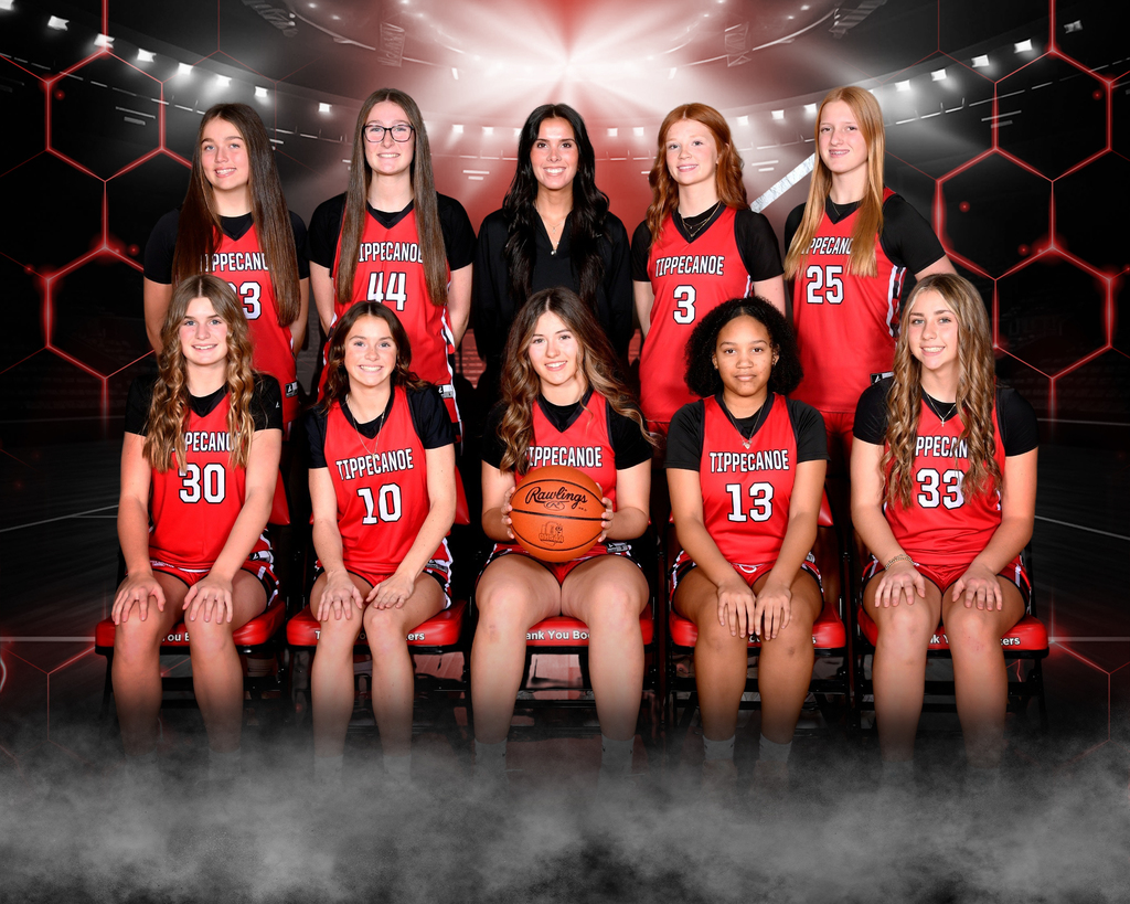 TMS 8th grade girls basketball team.  