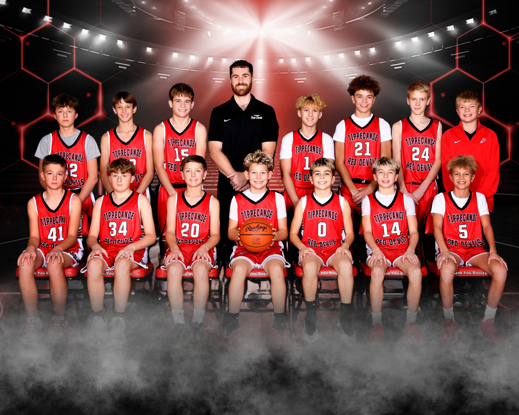 TMS 7th grade boys basketball team.  