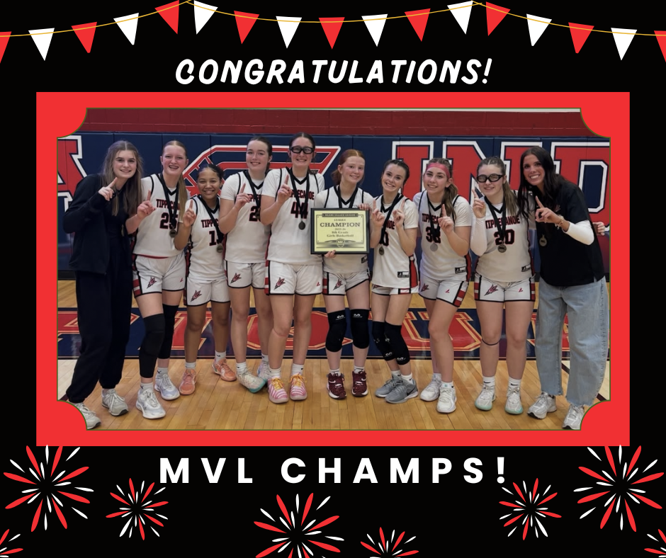 MVL Champs.  TMS 8th grade girls basketball team.  