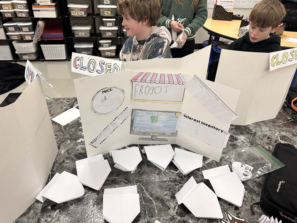 The storefronts are open as the final part of the economics unit in Heather Bledsoe's class.