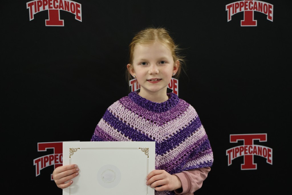 Board of Education Honoree from Broadway Elementary School.  She earned the Math Superstar Award.