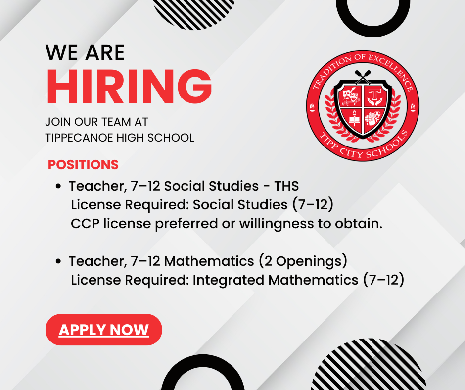 Join our team at THS.  Job openings.  