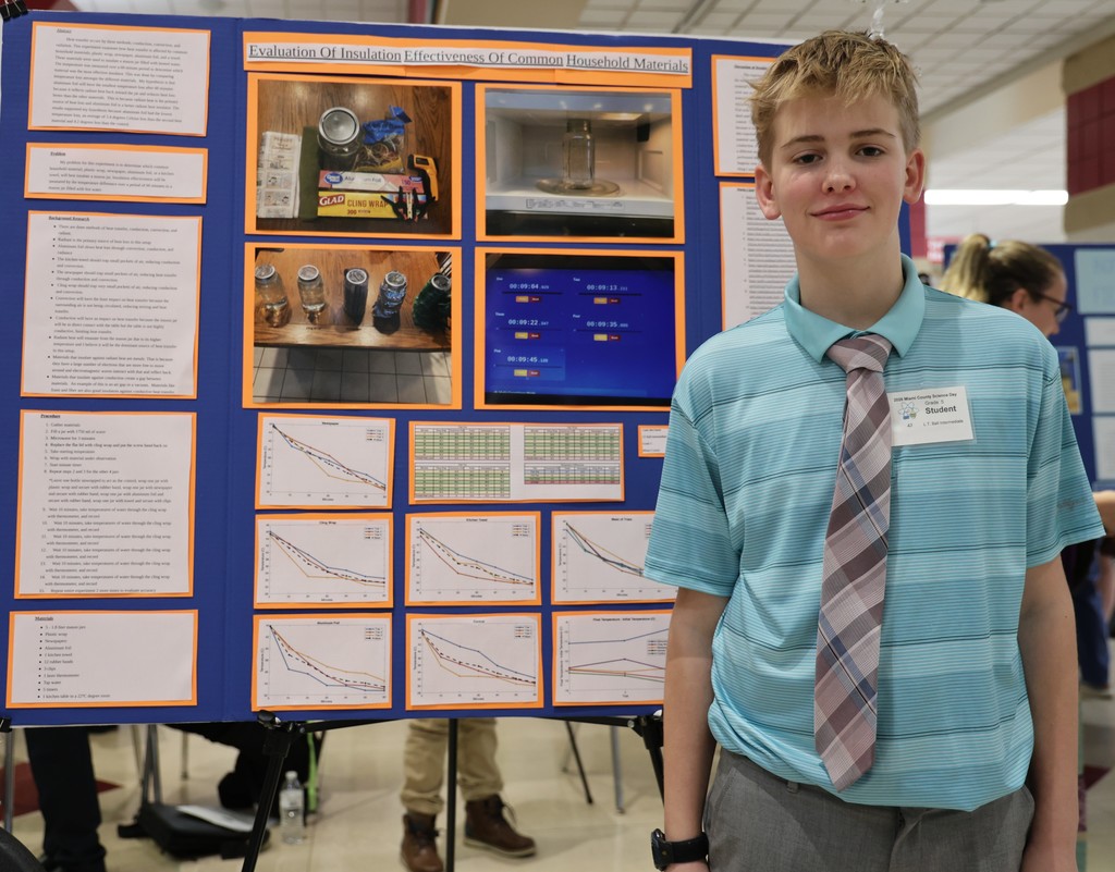 L.T. Ball student at Miami County Science Day with their project. 