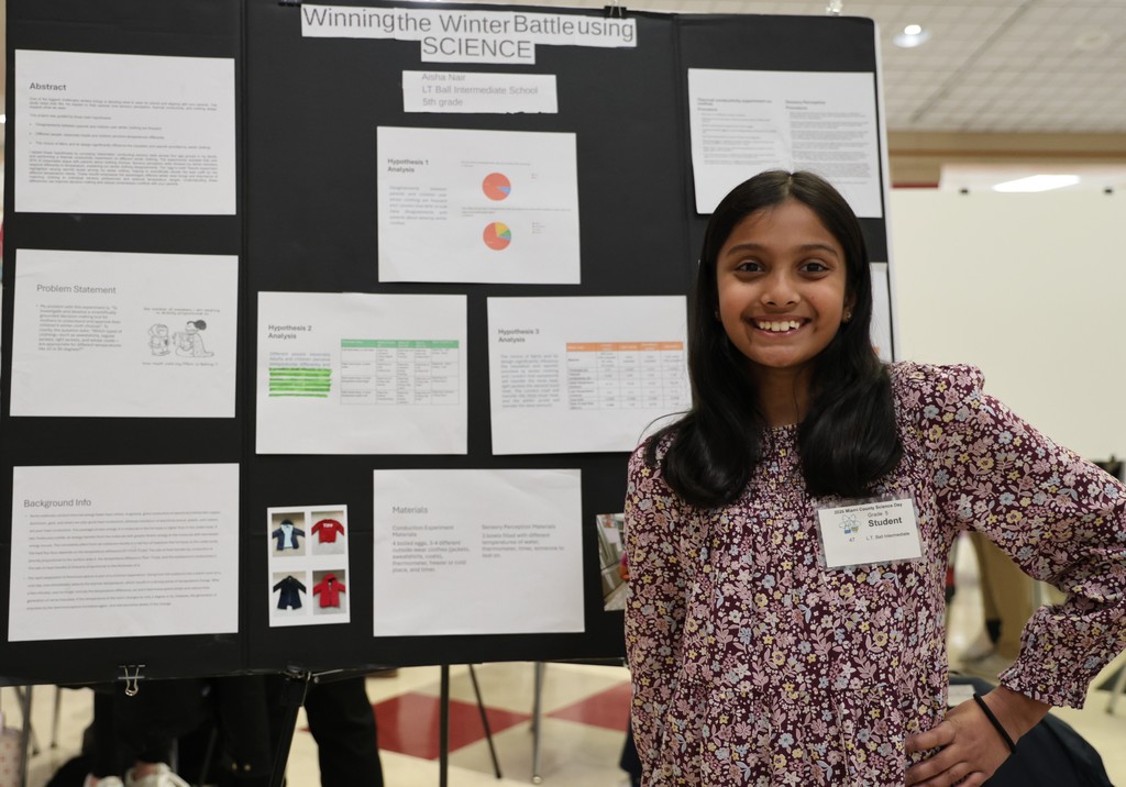 L.T. Ball students at Miami County Science Day with their project. 