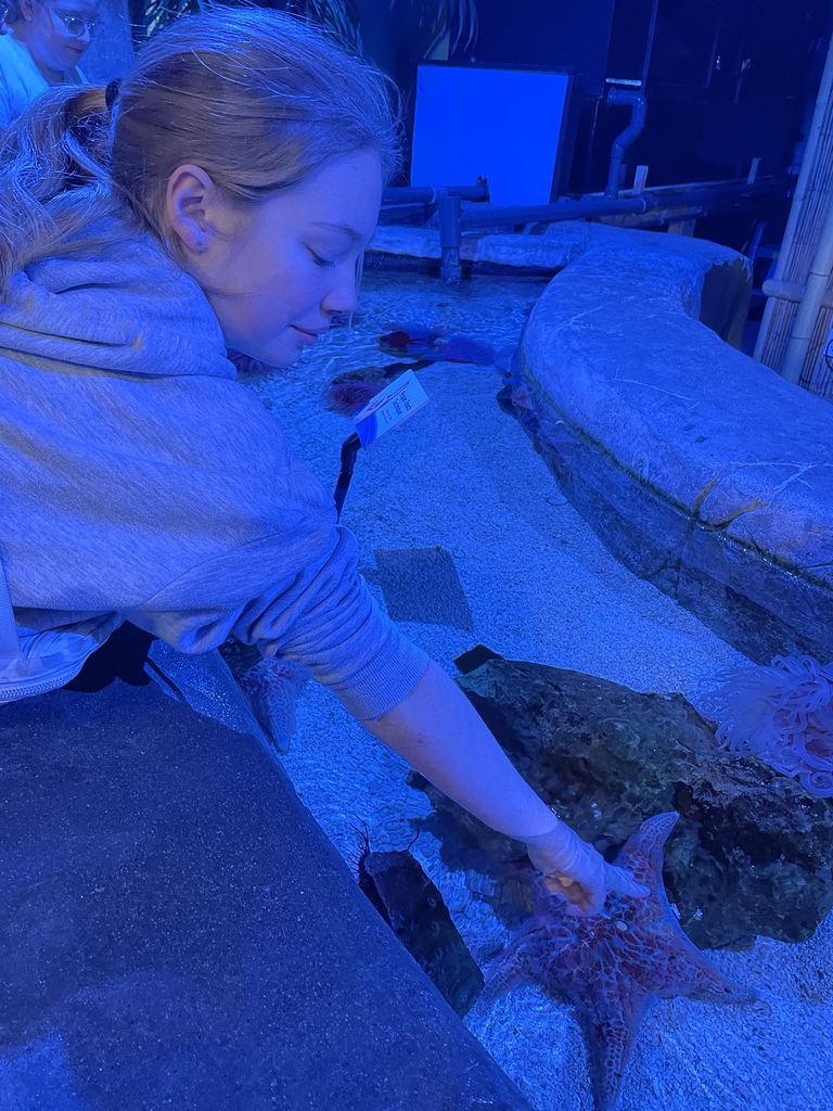 TMS students at Newport Aquarium to learn about potential career paths and visit the exhibits.