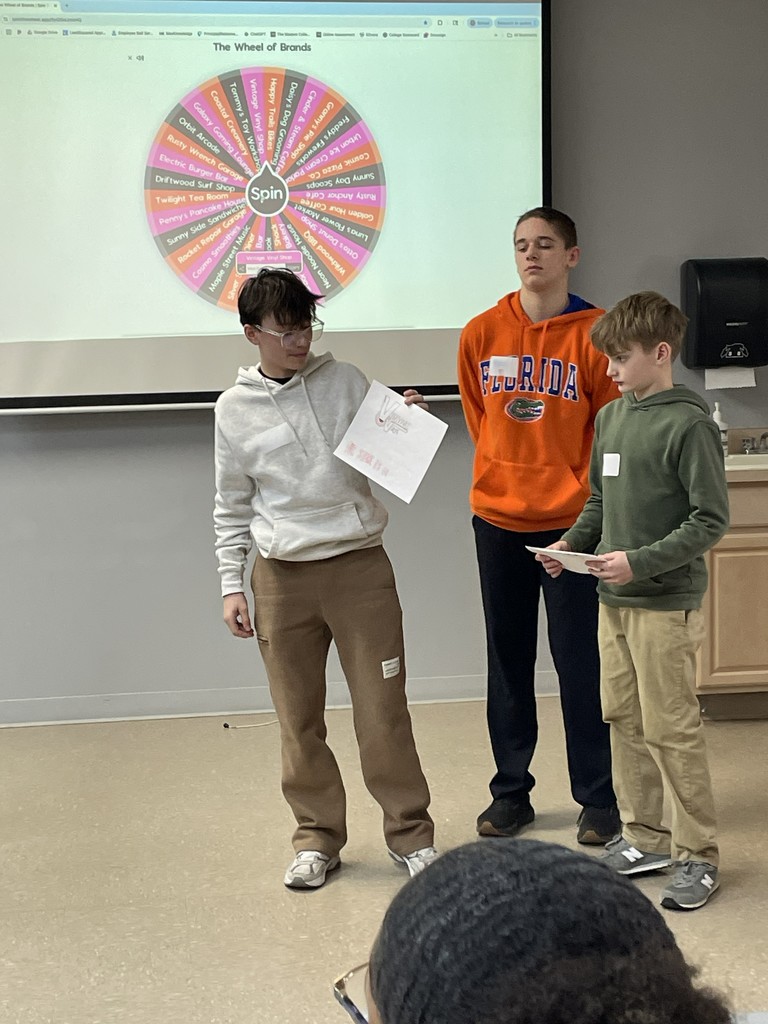 Students work on a project.