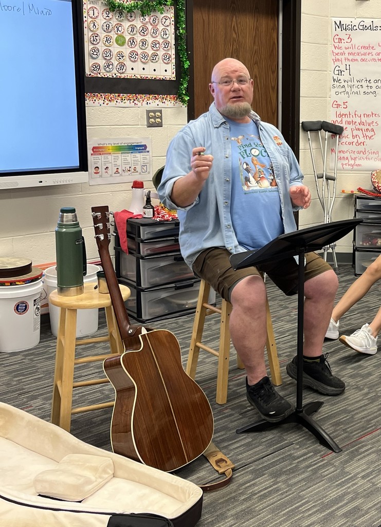 Artist in Residence at LT Ball Intermediate works with students to write an original song.  