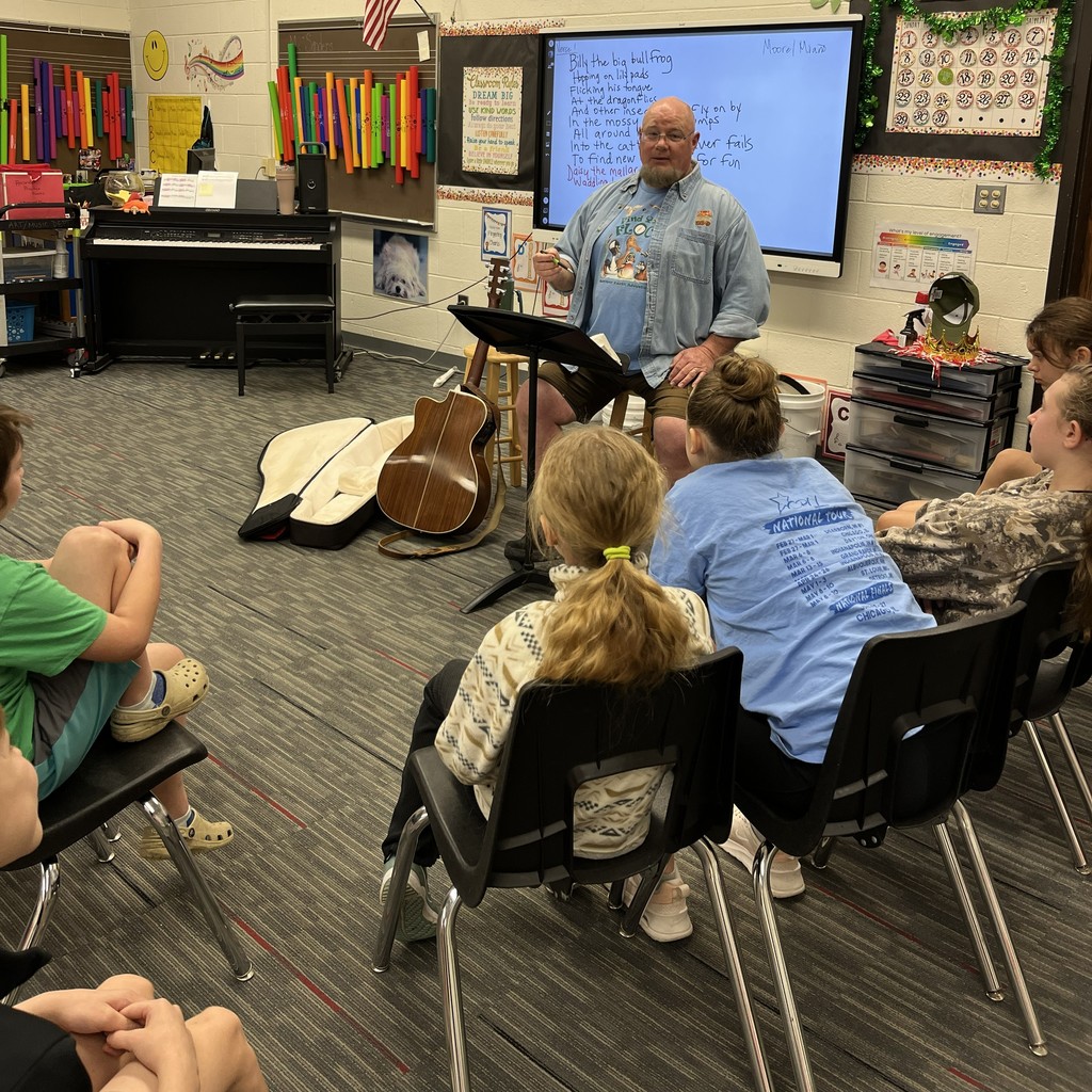 Artist in Residence at LT Ball Intermediate works with students to write an original song.  