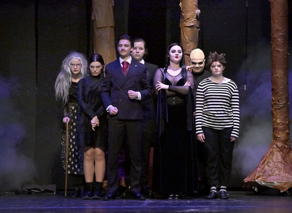 Some of the cast from the Addams Family.