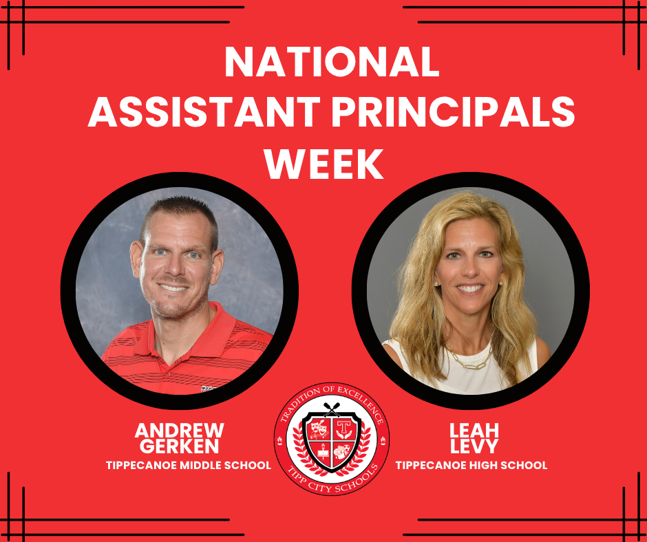 Assistant principals week graphic in the district's colors.  