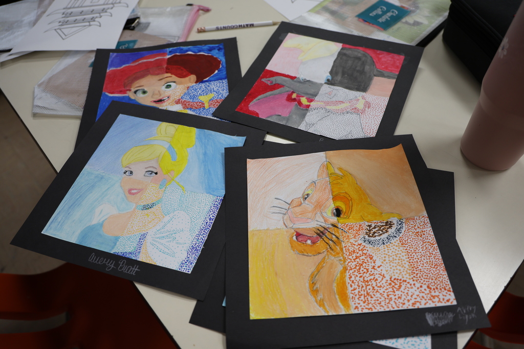 TMS student artwok for the art show. 