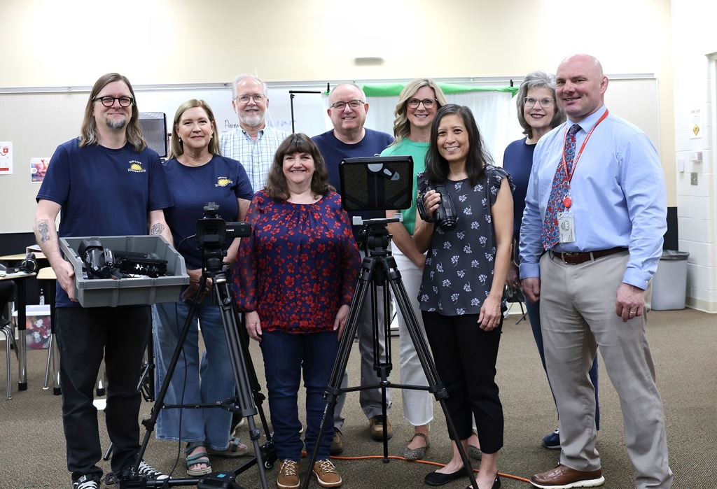 Tipp City Foundation at Tippecanoe High School's video production studio with Mr. Moran.
