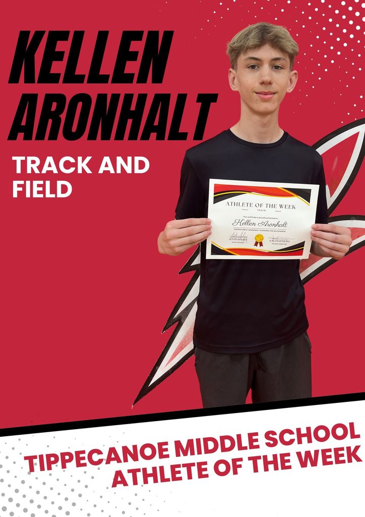 Tippecanoe Middle school Athlete of the Week.