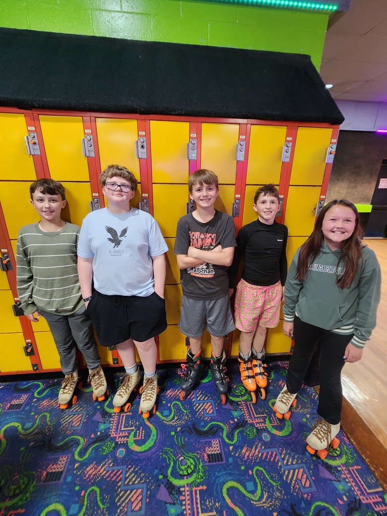 L.T. Ball Intermediate students at the afterschool roller skating event.  