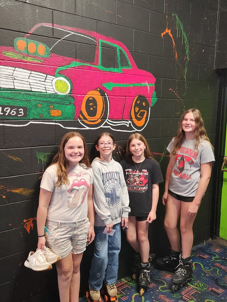 L.T. Ball Intermediate students at the afterschool roller skating event.  