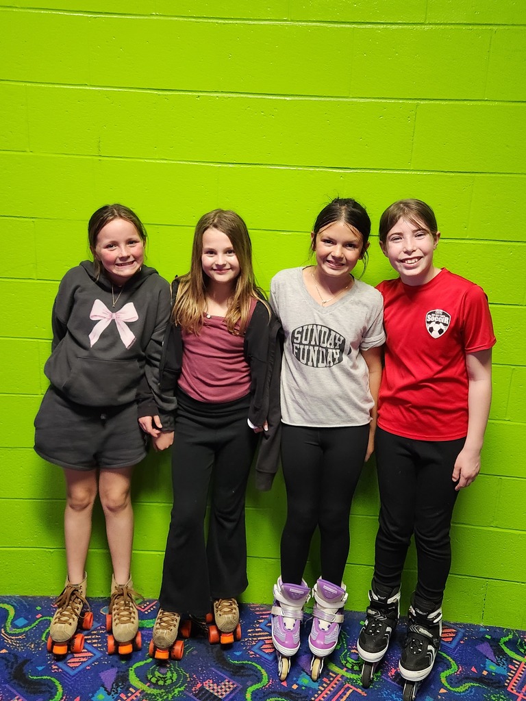 L.T. Ball Intermediate students at the afterschool roller skating event.  