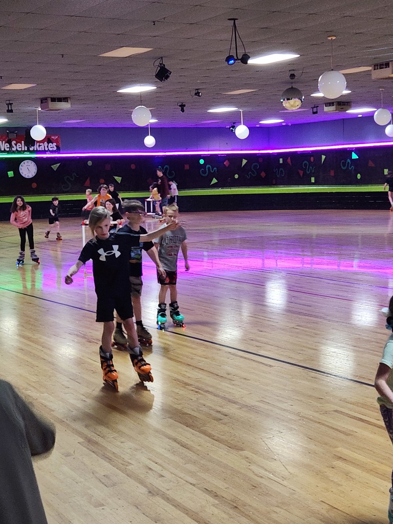 L.T. Ball Intermediate students at the afterschool roller skating event.  