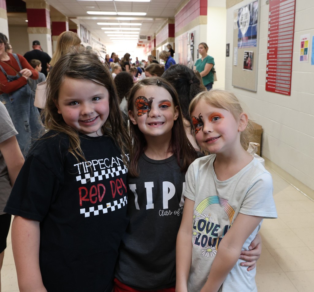 Students had their faces painted during Elevate the Arts.  
