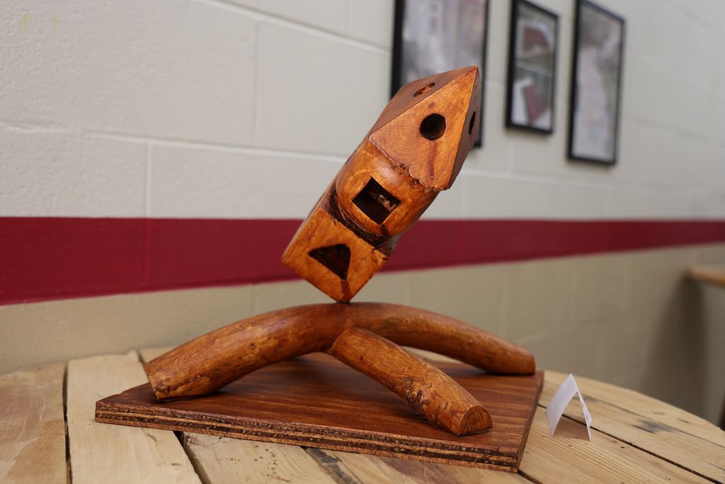 A students homebuilding project on display at Elevate the Arts.