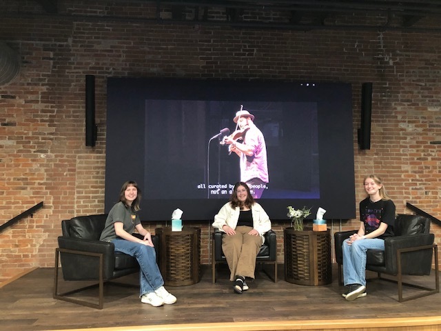 THS students at WYSO studios to learn about recording and broadcasting.  