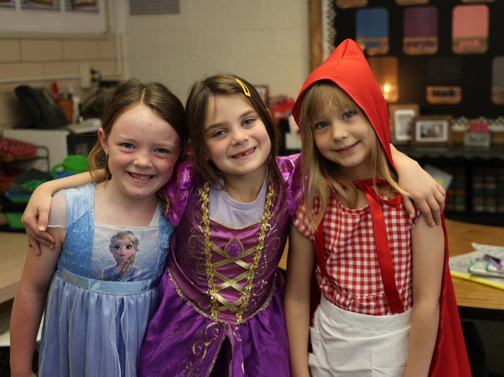 Broadway Elementary kindergarten students dressed as their favorite fairytale character.  