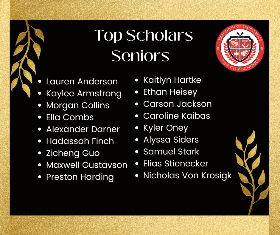 Top Scholars seniors. 