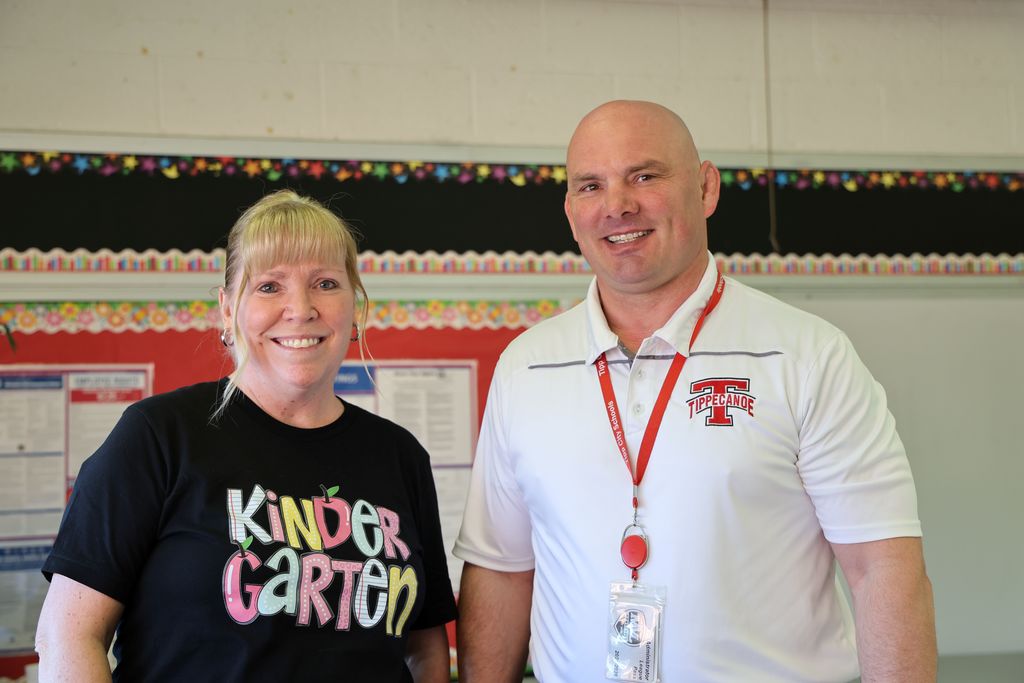 Mr. Moran with Amy Conrelison.